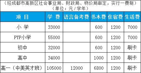 成都美視學校學費