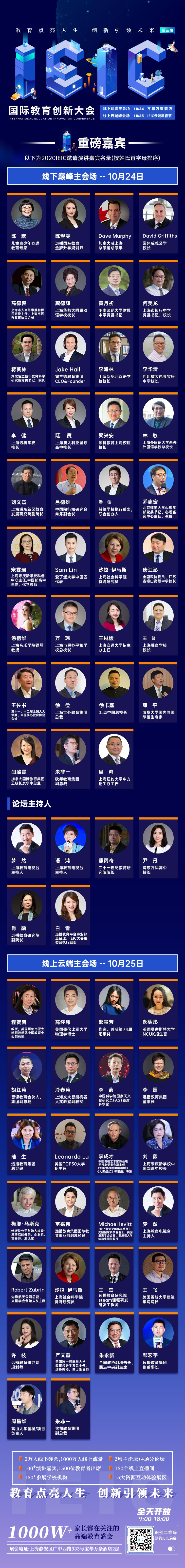 2020IEIC國際教育創新大會重磅嘉賓